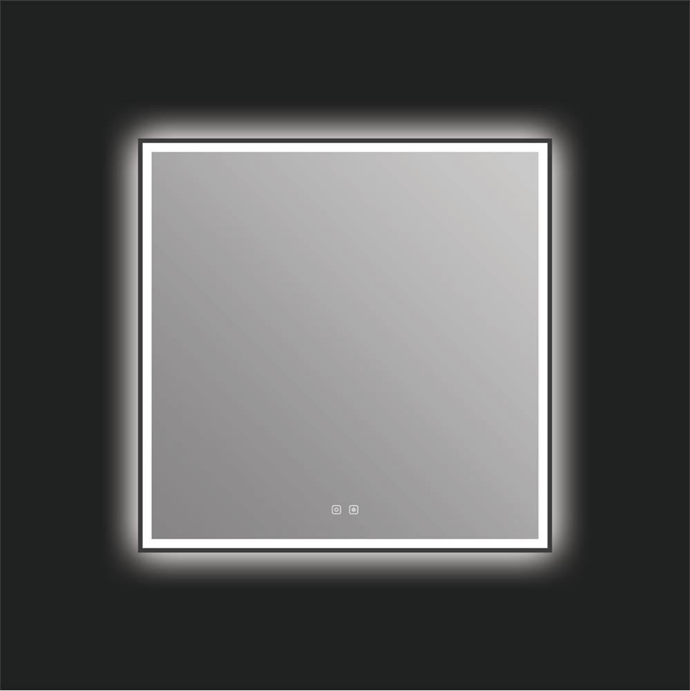 Eden 36'' x 36'' LED Mirror - Matte Black