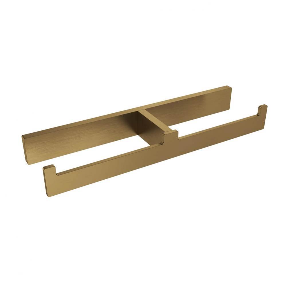 Erupt Double Toilet Paper Holder - Brushed Gold Dark