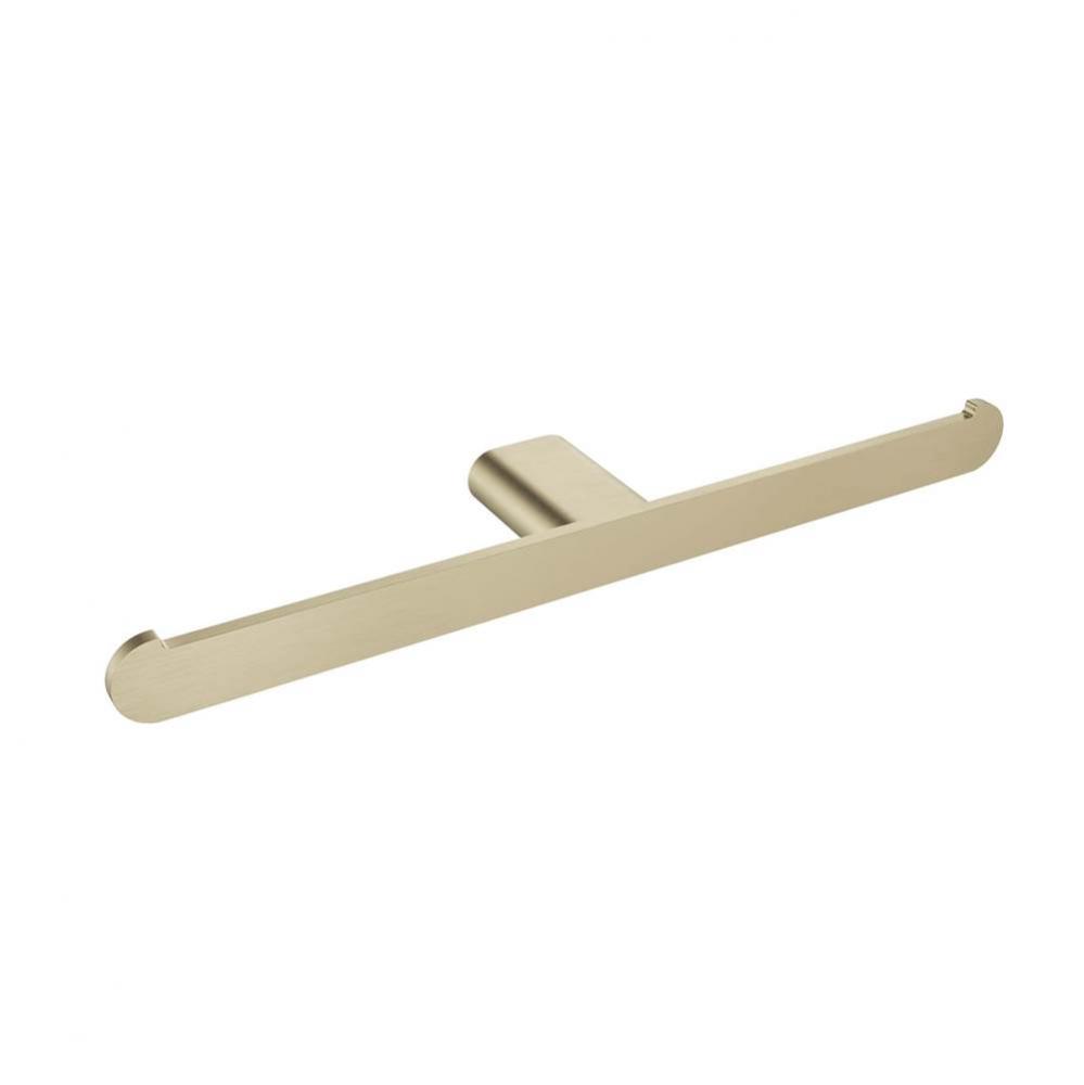 Flow Double Toilet Paper Holder - Brushed Gold Light