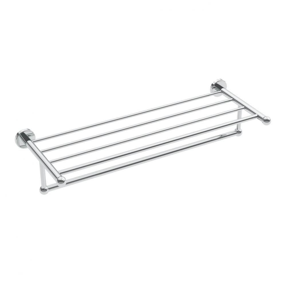 Ember Towel Shelf With Bar - Chrome