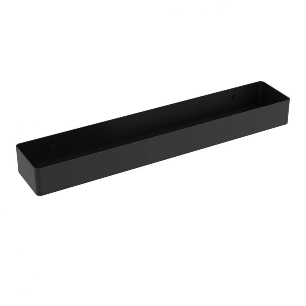 Wall Shelf With Towel Cutout - Matte Black