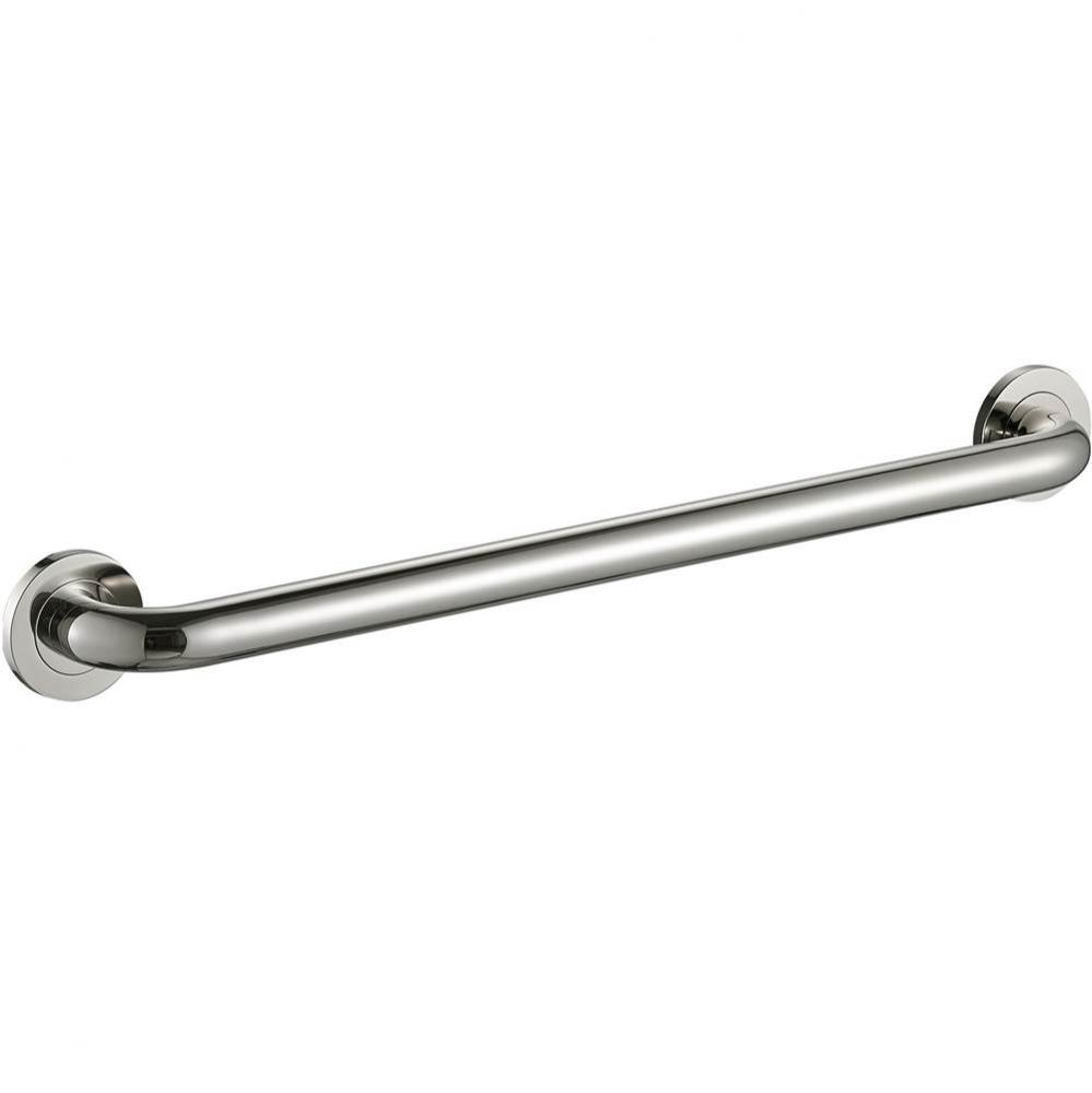 30'' Round Grab Bar - Polished Nickel