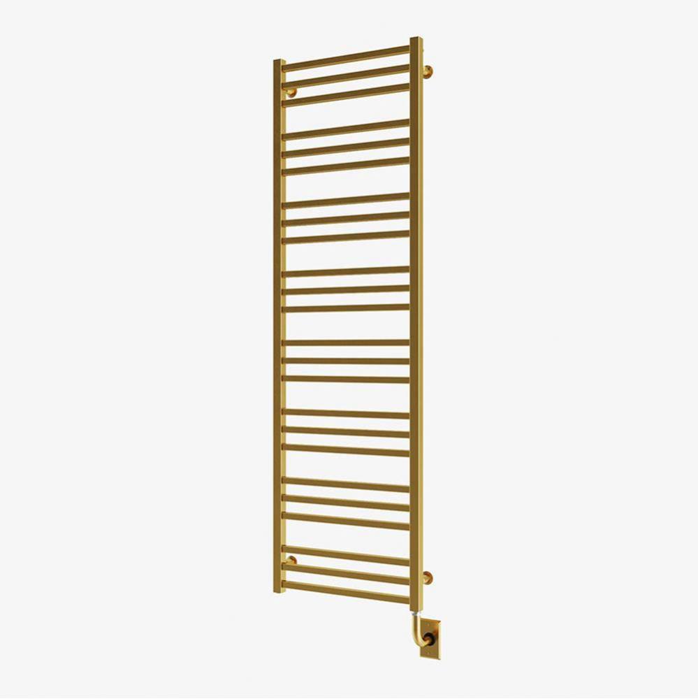 19.5''x64'' Avento Electric Hardwired Towel Warmer - PVD Brushed Gold