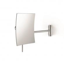 ICO Bath Z40021 - 6'' x 6'' Xero Cosmetic Mirror Swivelling Zoom 5X - Stainless Steel