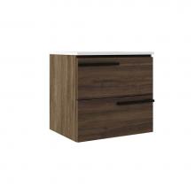 ICO Bath BA1001.DW - Accent 24'' Two Drawer Wall-Mounted Vanity - Dark Walnut