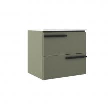 ICO Bath BA1001.SG - Accent 24'' Two Drawer Wall-Mounted Vanity - Sage Green