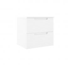 ICO Bath BC1001.MWR - Coda 24'' Two Drawer Wall-Mounted Vanity - Matte White Ripple