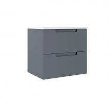 ICO Bath BC1001.SB - Coda 24'' Two Drawer Wall-Mounted Vanity - Steel Blue