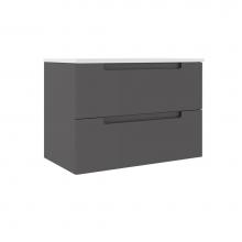 ICO Bath BC1002.AG - Coda 31'' Two Drawer Wall-Mounted Vanity - Ash Grey