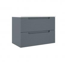 ICO Bath BC1002.SBR - Coda 31'' Two Drawer Wall-Mounted Vanity - Steel Blue Ripple