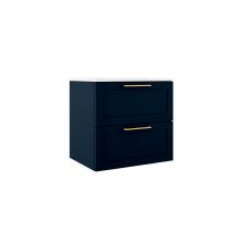 ICO Bath BR1001.NB - Rhythm 24'' Two Drawer Wall-Mounted Vanity - Navy Blue