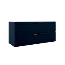 ICO Bath BR1004.NB - Rhythm 48'' Two Drawer Wall-Mounted Vanity - Navy Blue