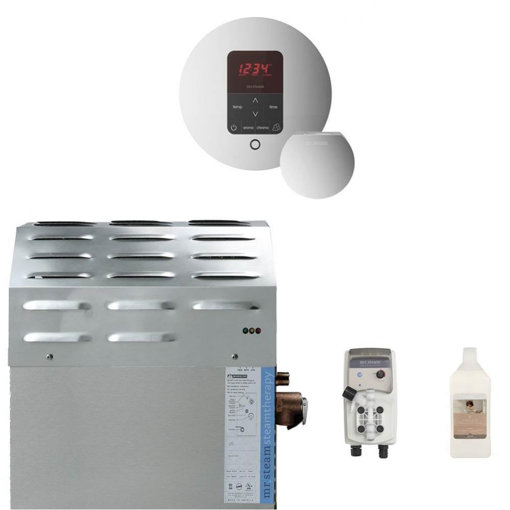 Super (iTempoPlus) 10 kW (10000 W) Steam Shower Generator Package with iTempoPlus Control in Round