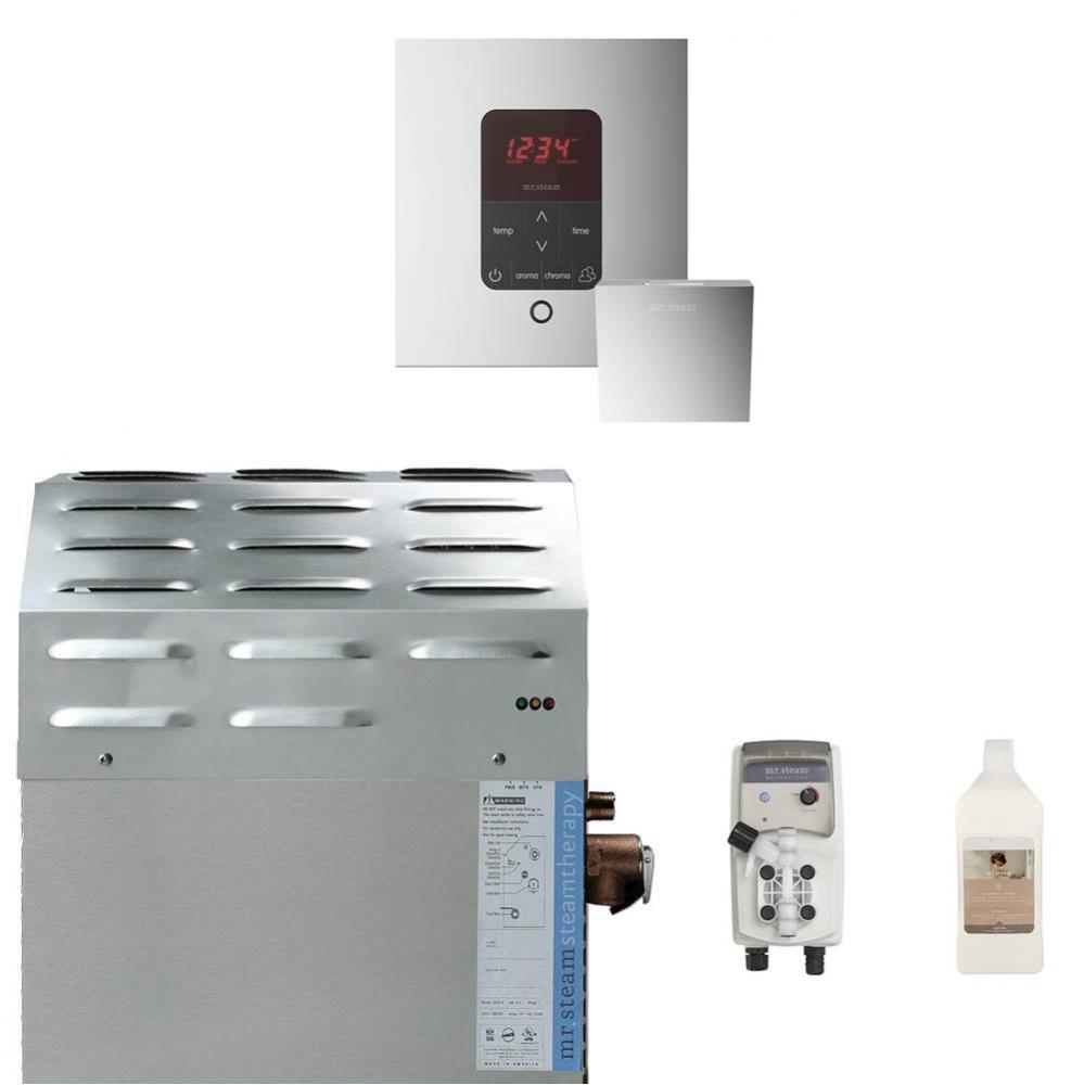 Super (iTempoPlus) 12 kW (12000 W) Steam Shower Generator Package with iTempoPlus Control in Squar