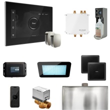 Mr. Steam BLS1-BKXPC - Bliss Max Steam Shower Control Package with iSteamX Control and Steamhead in Black Polished Chrome
