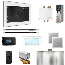 Mr. Steam BLS1-WHXLPC - Bliss Max Steam Shower Control Package with iSteamX Control and Linear Steamhead in White Polished