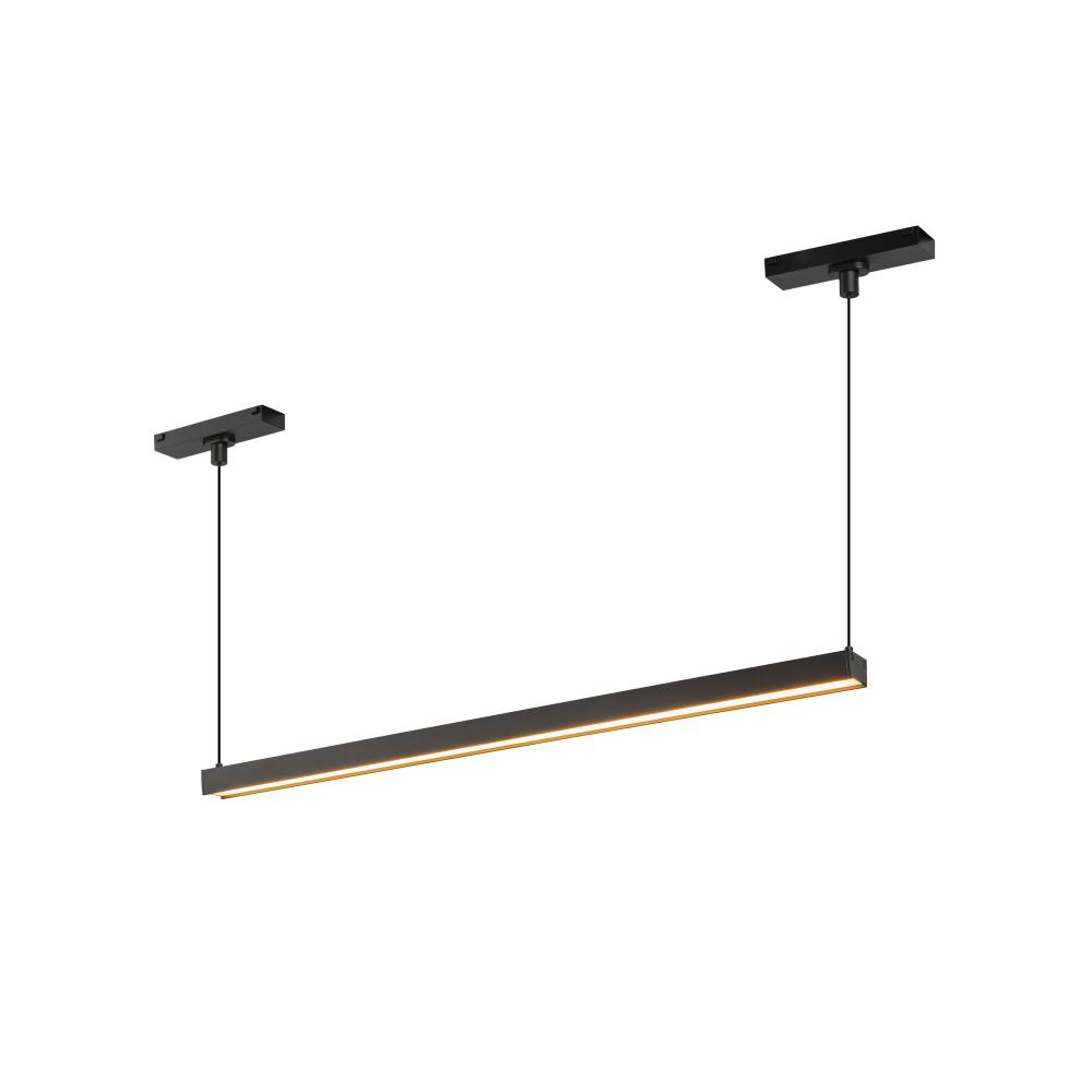 Mira 22-in Black Trilo Track Linear Pendant