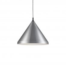 Kuzco Lighting Inc 492824-BN/BK - Dorothy 24-in Brushed Nickel With Black Detail 1 Light Pendant