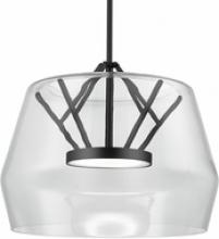 Kuzco Lighting Inc PD61418-CL/BK - Deco 18-in Clear/Black LED Pendant