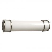 Galaxy Lighting 921224BN-HPF - Fluorescent Vanity Light - Brushed Nickel w/ Satin White Acrylic Lens (Electronic Ballast)