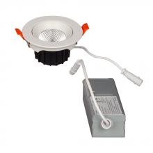 Galaxy Lighting RL-RG608WH - 120V Dimmable 3" LED 8W White Gimbal Down Light 3000K IC Rated, FT6 Wire, Quick Connector