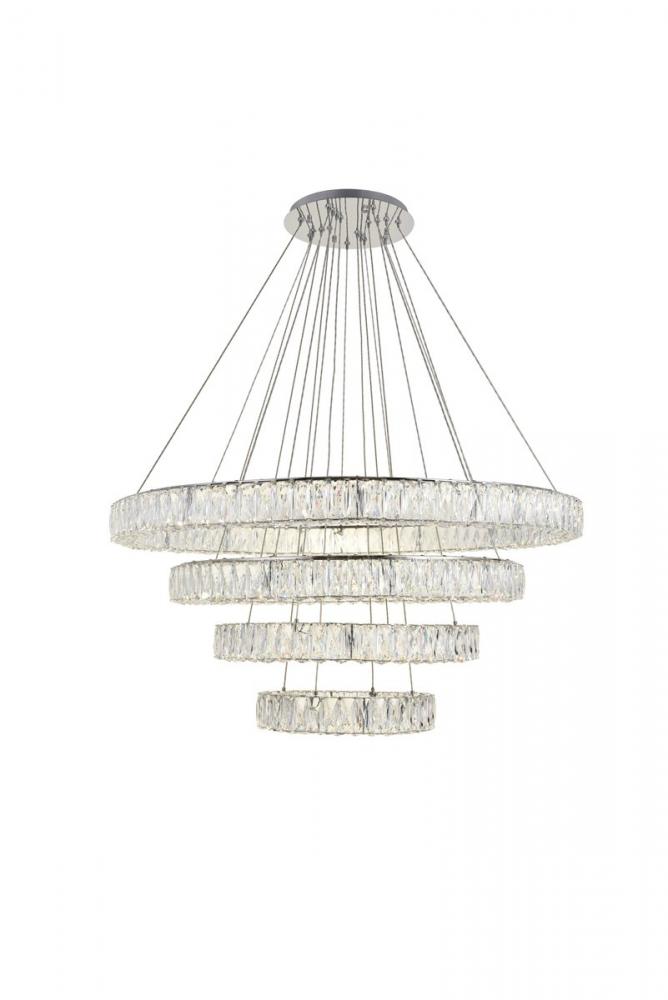 Monroe Integrated LED Chip Light Chrome Chandelier Clear Royal Cut Crystal