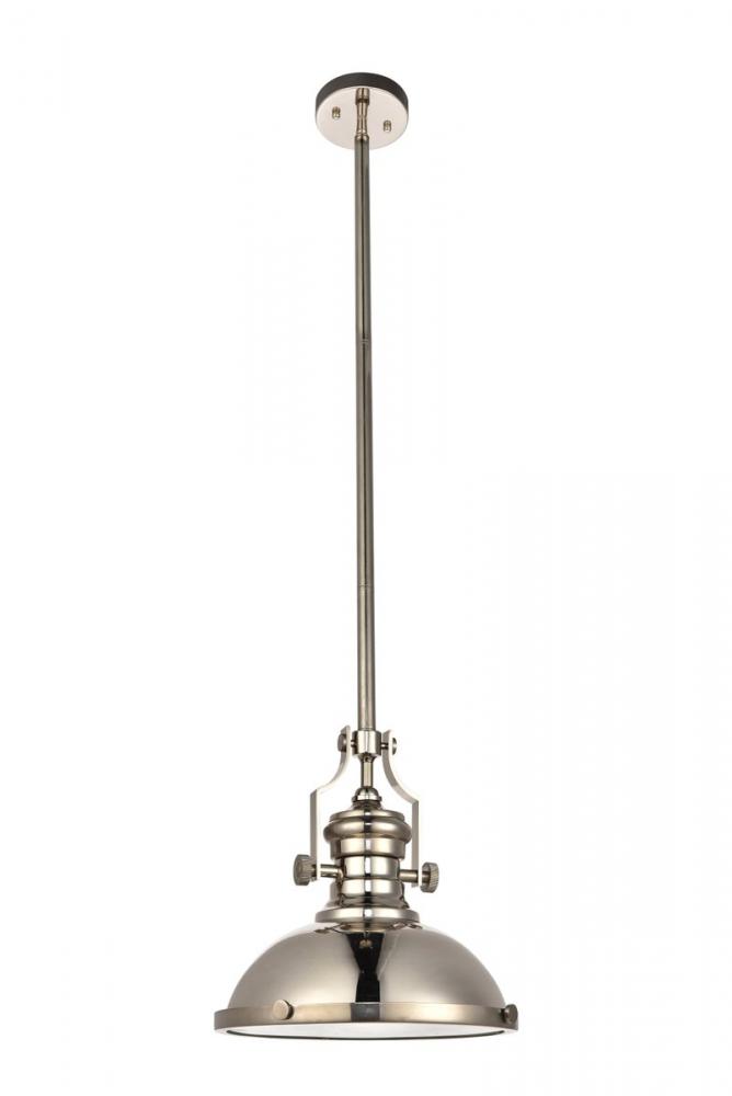 Eamon Collection Pendant D13 H13.3 Lt:1 polished Nickel Finish