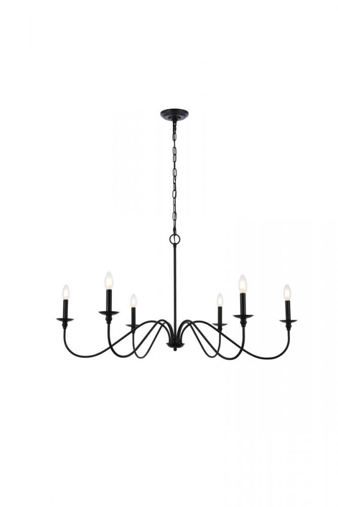 Rohan 42 Inch Chandelier in Matte Black