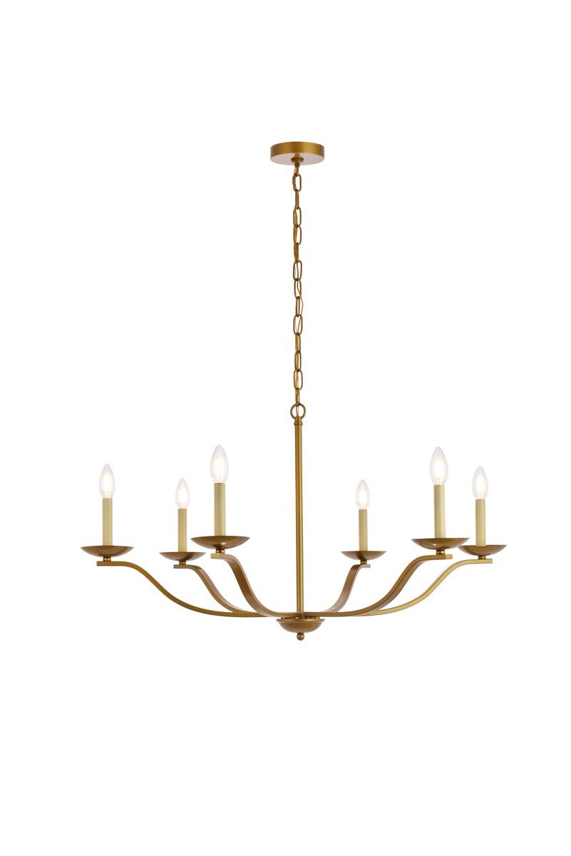 Trey 36 inch pendant in brass