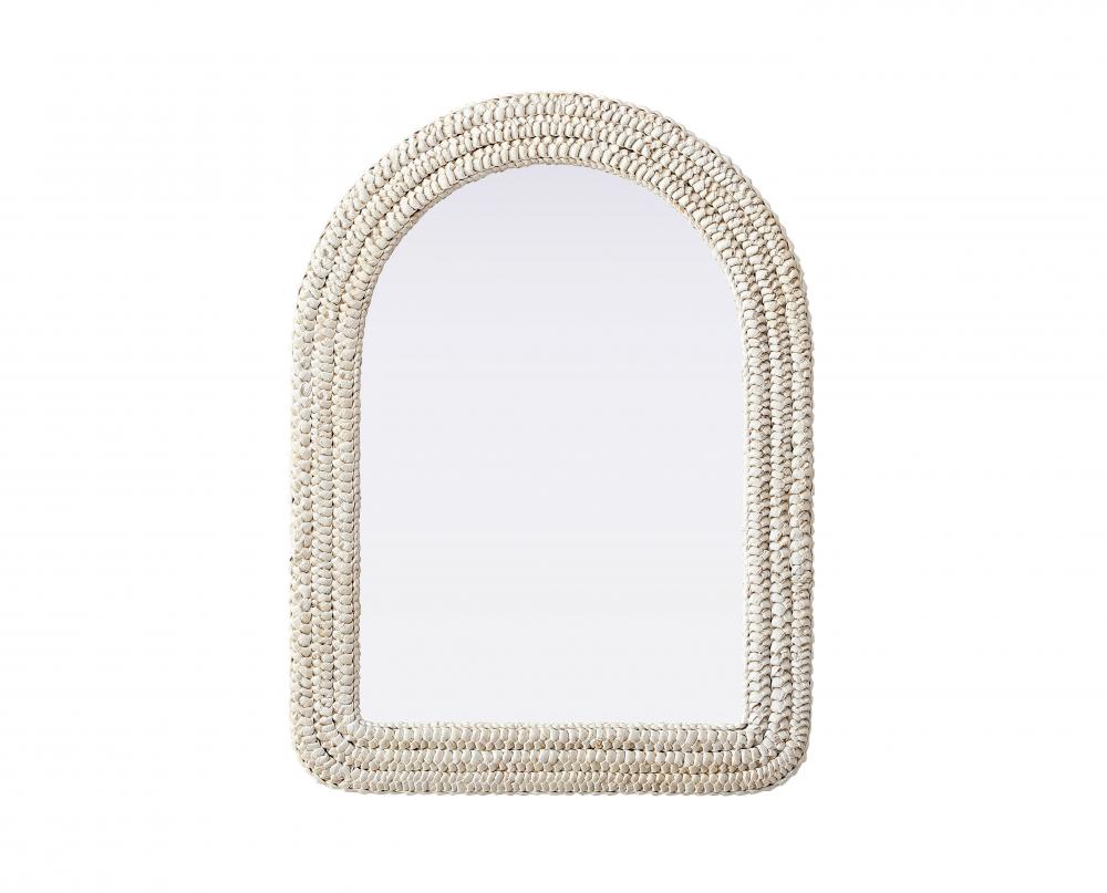 Arch Cornhusk Mirror 27x36 in Linen White