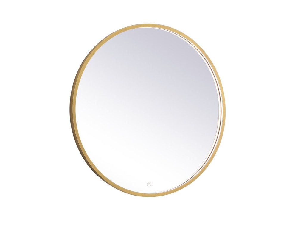 Pier 32 inch LED mirror with adjustable color temperature 3000K/4200K/6400K in brass