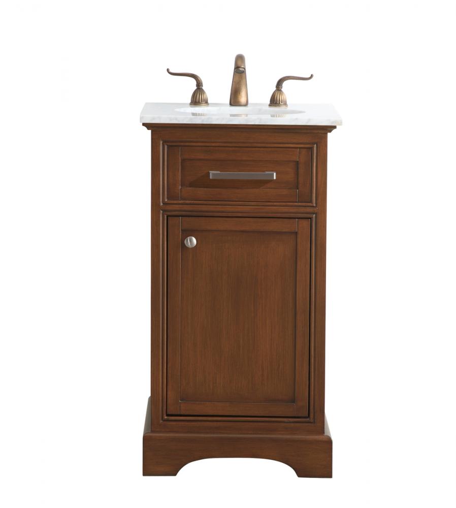 19 In. Single Bathroom Vanity Set in Teak