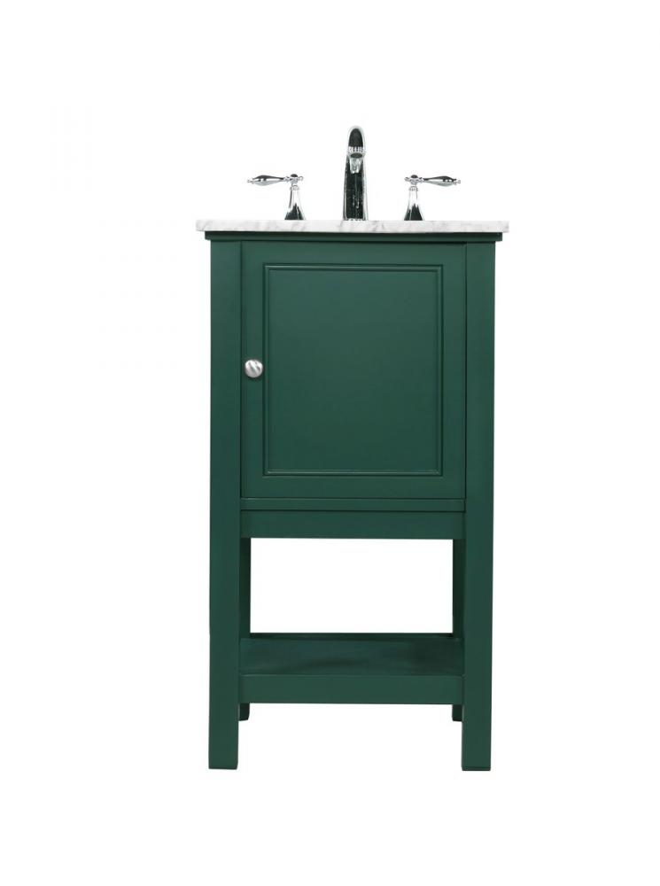 19 Inch Single Bathroom Vanity in Green