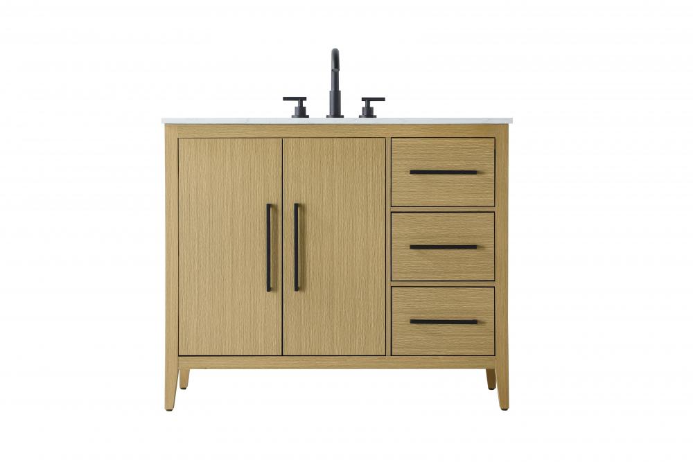 42 Inch Single Bathroom Vanity In  Honey Brown