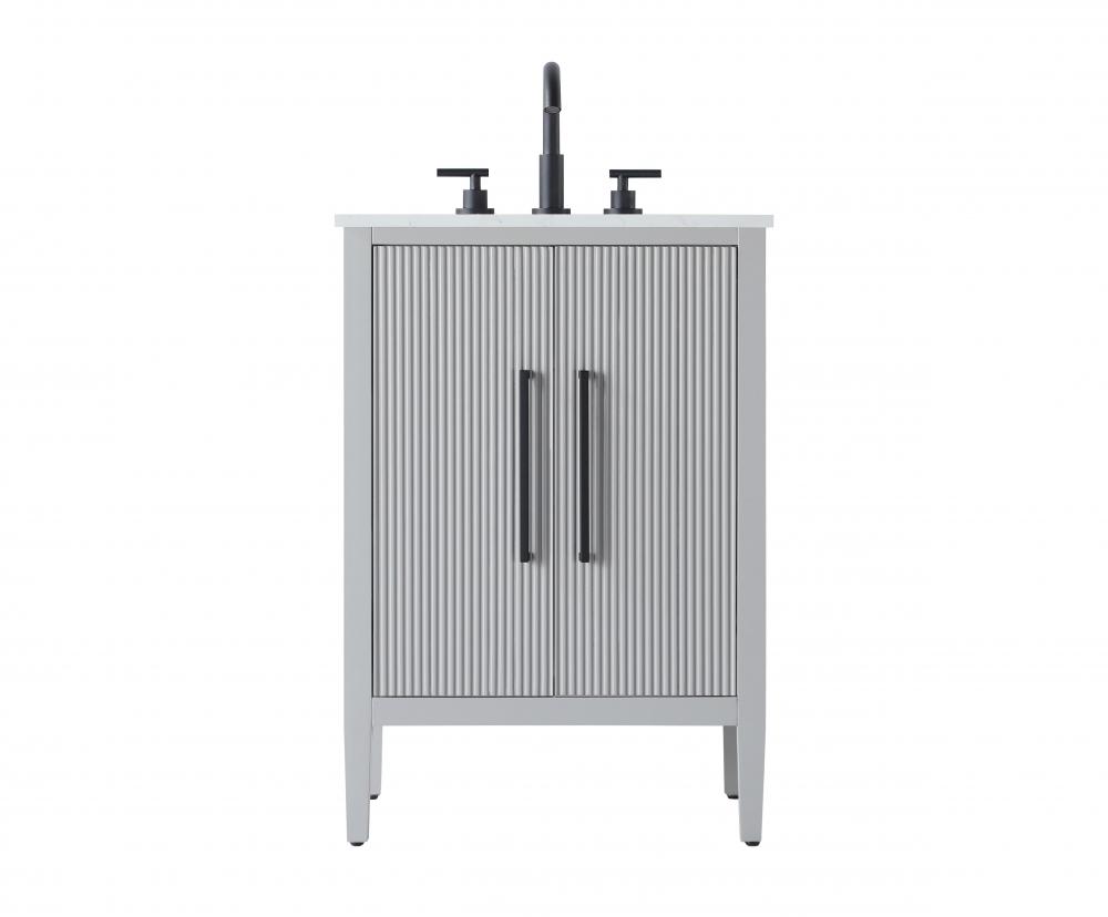 24 inch Single Bathroom Vanity in Grey