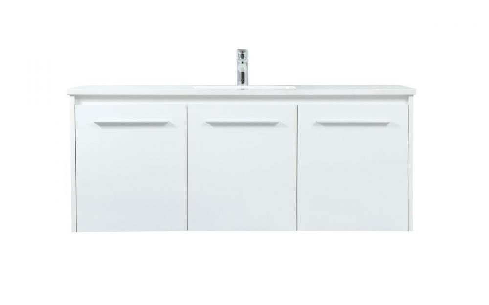 48 Inch Single Bathroom Vanity in White