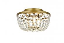Elegant 1109F10BR - Cora 10 inch flush mount in brass