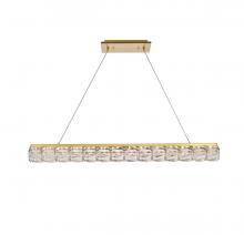 Elegant 3501D42G - Valetta 42 Inch LED Linear Pendant in Gold