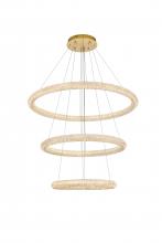 Elegant 3800G41LSG - Bowen Hang D41.7"+D31.5"+D23.5"H21"LED 140W L3 Satin Gold