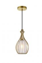 Elegant LD2419BR - Miya 1 Light Brass Pendant