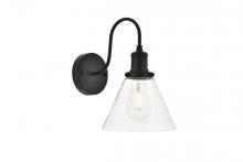 Elegant LD4017W7BK - Histoire 1 Light Black Wall Sconce