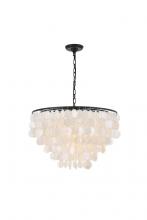 Elegant LD5050D24BK - Selene 6 Light Black Pendant