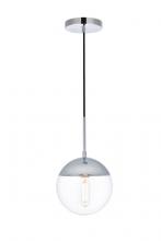 Elegant LD6029C - Eclipse 1 Light Chrome Pendant With Clear Glass