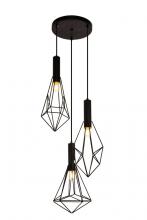 Elegant LDPD2108 - Jago Collection Pendant D16.0 H30.4 Lt:3 Black Finish