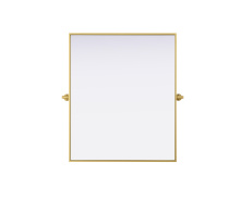 Elegant MR6H3036BRA - Amoura 30x36 Pivot Mirror in Brass