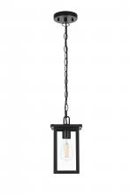 Elegant OD324H11BK - Venango 7 inch Outdoor Pendant in Black