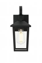 Elegant OD502W12BK - Riggs 5.5 inch Outdoor Wall Sconce in Black