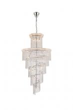 Elegant V1800SR48C/RC - Spiral 41 Light Chrome Chandelier Clear Royal Cut Crystal