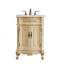 Elegant VF10124LT - 24 in. Single Bathroom Vanity set in light antique beige