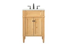 Elegant VF12524NW - 24 Inch Single Bathroom Vanity in Natural Wood